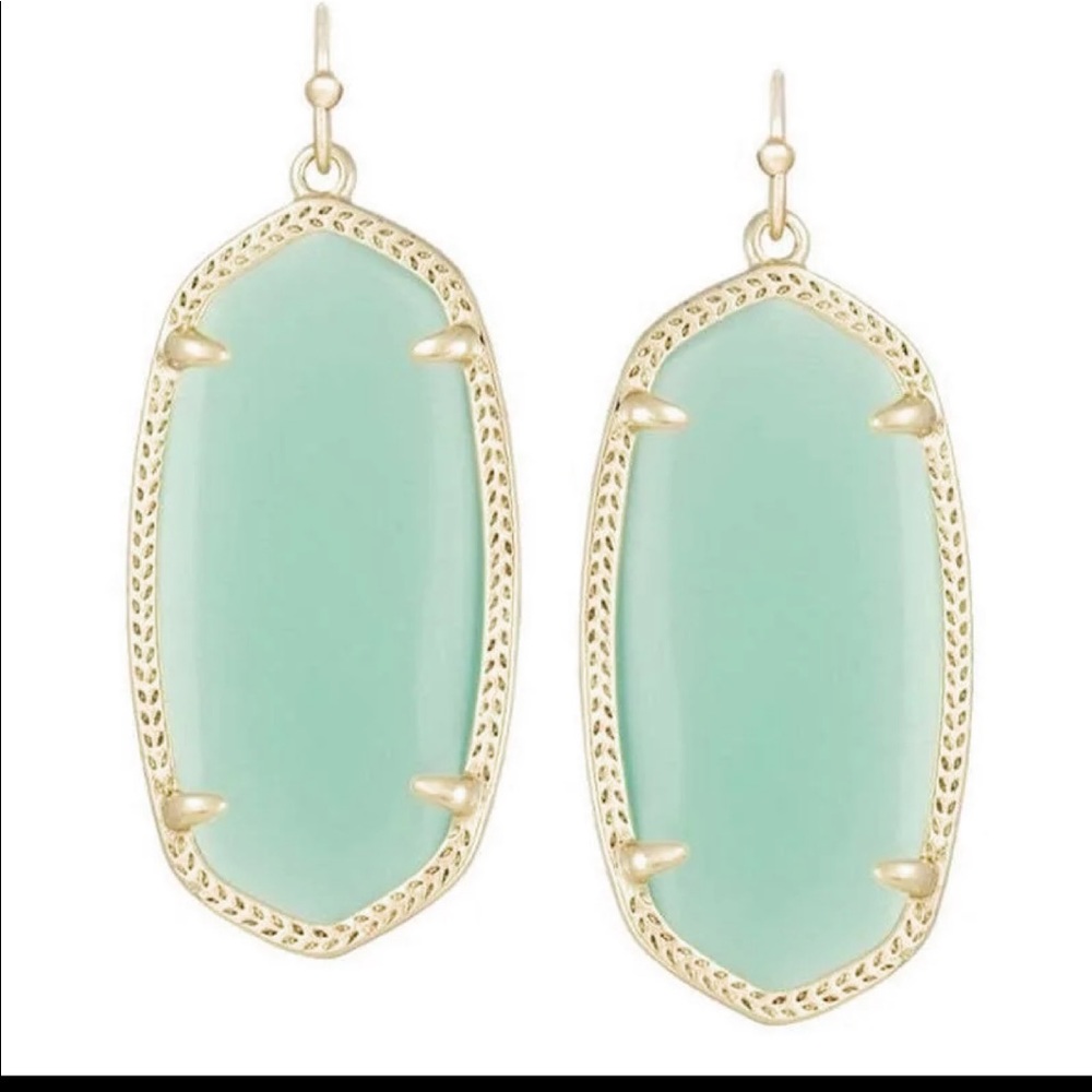 Kendra Scott Dani Gold Drop Earrings In Chalcedony Glass